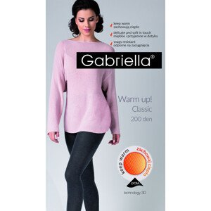 Punčochové kalhoty Gabriella Warm Up! 3D 409 200 den melanžová/šedá 2-S