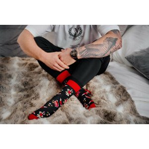 Pánské valentýnské ponožky Intenso art.0488 černá 41-43