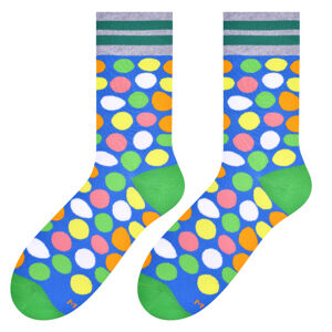 Pánské vzorované ponožky 079 MODRÁ/DROPS 43-46