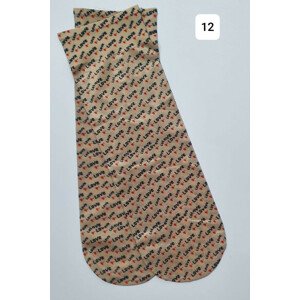 Ponožky se vzorovaným potiskem 12 béžová UNI