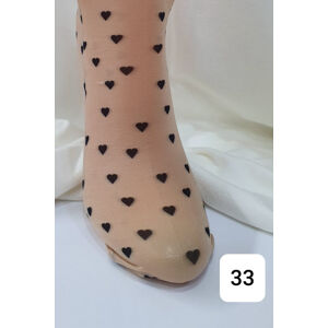 Ponožky se vzorovaným potiskem 33 béžová UNI