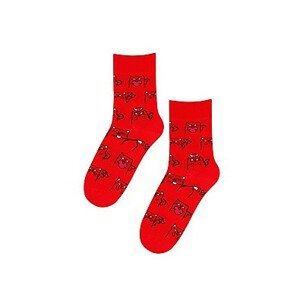 Dámské valentýnské ponožky Wola W84.01P, 36-41 hnědé uhlí 36-38