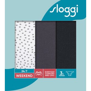 Dámské kalhotky Sloggi 24/7 Weekend Tanga C3P různé barvy BLACK COMBINATION 38
