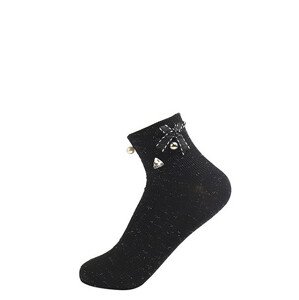 Dámské ponožky Be Snazzy SK-44 Lurex s ozdobami černá 36-41