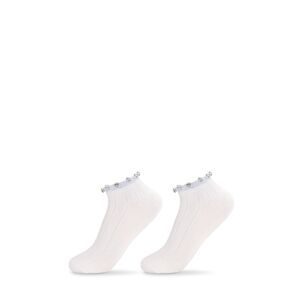 Dámské ponožky Be Snazzy SK-55 s ozdobami 36-41 Bílá 36-41