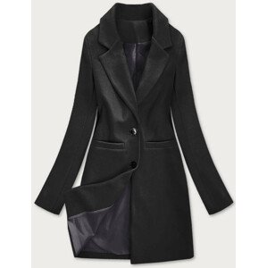 Černý klasický dámský kabát (25533) Černá S (36)