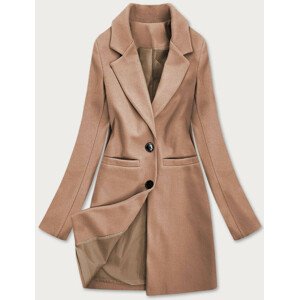 Hnědý klasický dámský kabát (25533) Hnědá 46