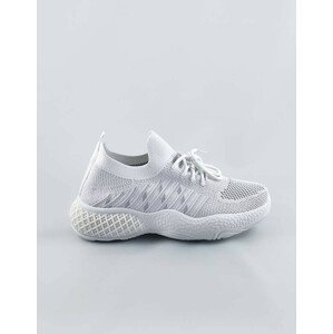 Bílé ažurové dámské sneakersy (JY21-2) bílá jedna velikost