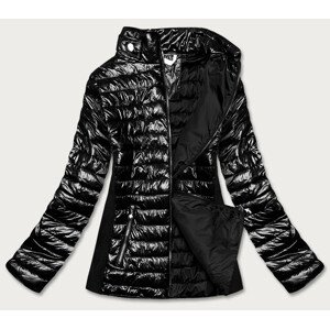 Černá dámská lesklá bunda (7210-1) černá 46