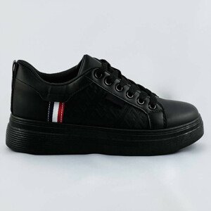 Černé dámské šněrovací sneakersy (C1029) černá XL (42)