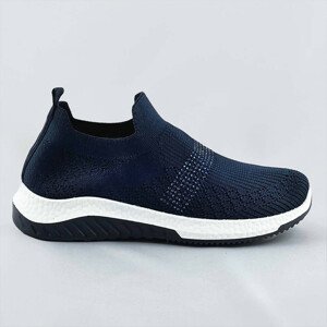 Tmavě modré ažurové dámské boty se zirkony (C1057) tmavě modrá XL (42)
