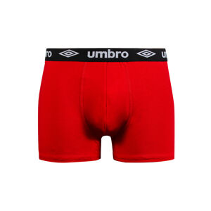 Pánské boxerky Umbro UMUM0241 červená/černá m