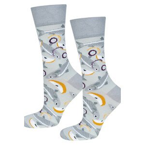 Ponožky SOXO ve sklenici - Sleď ve smetaně šedá 35-40