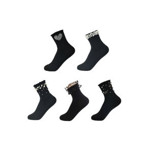 Dámské ponožky Be Snazzy SK-36 S ozdobami černá/lurex 36-41