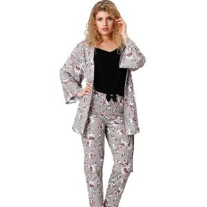 Dámské pyžamo 3-PACK MAVET 1199 GREY BEIGE XL