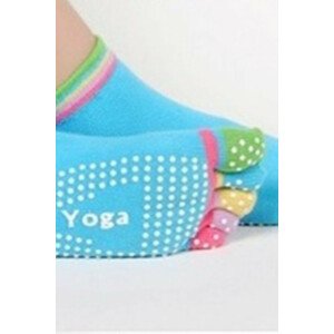 Ponožky s palci - na jógu, barva modrá Univerzální