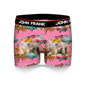 Pánské boxerky John Frank JFBD333 Růžová L