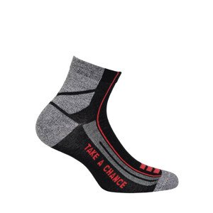 Pánské vzorované ponožky SPORT černá 41-43