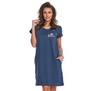 Těhotenská noční košile Dn-nightwear TCB.9992 tmavě modrá m