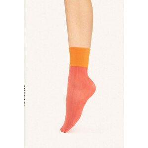 Dámské ponožky Fiore G 1130 Granny Chic 20 den korálově oranžová Univerzální