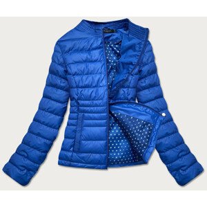 Světle modrá prošívaná dámská bunda se stojáčkem (BH-2002) modrá S (36)