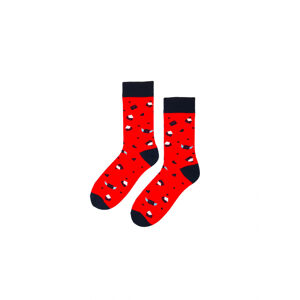Dámské valentýnské ponožky 7844 Awangarda - Regina Socks 35-38 tm.modrá s potiskem