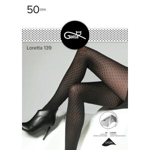 Dámské punčochové kalhoty Loretta 139 50 den - Gatta 5-XL černý vzor