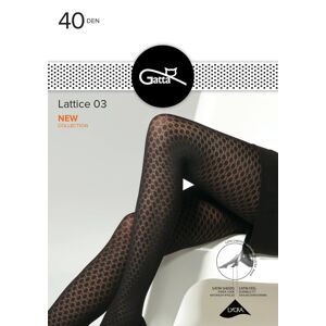 Dámské punčochové kalhoty Lattice 03 - 40 den - Gatta 5-XL černý vzor
