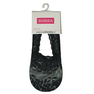 Dámské ponožky ťapky Rebeka 1257 Krajka, ABS černá 35-40
