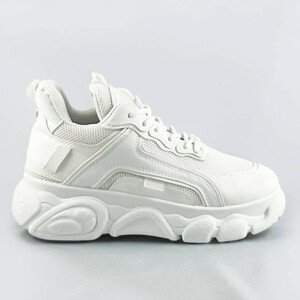 Bílé dámské tenisky "sneakers" na platformě (YM-151) bílá XL (42)