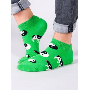 Yoclub Kotníkové vtipné bavlněné ponožky Vzory Barvy SKS-0086U-A700 Zelená 27-30
