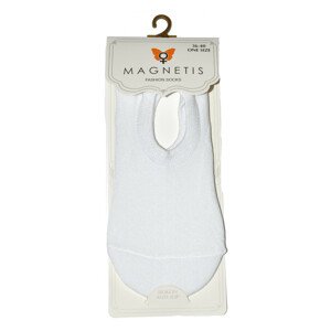 Hladké dámské ponožky - ťapky Magnetis 044 bílá univerzální