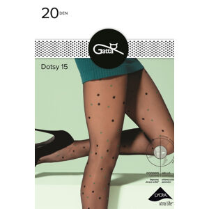 Dámské vzorované punčochové kalhoty DOTSY 15 - 20DEN NERO.Zelená 2-S