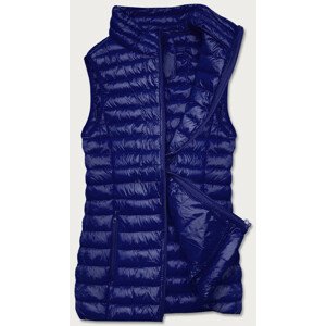 Tmavě modrá krátká dámská prošívaná vesta (5M702-215) tmavě modrá S (36)