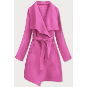Minimalistický růžový dámský kabát 2 (747ART) růžová jedna velikost