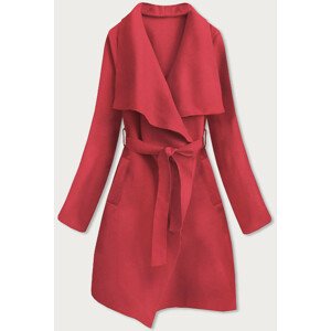 Červený minimalistický dámský kabát 2 (747ART) červená jedna velikost