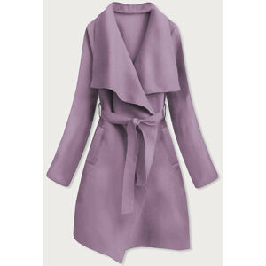 Fialový minimalistický dámský kabát (747ART) fialová jedna velikost
