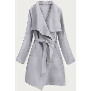 Šedý minimalistický dámský kabát 1 (747ART) šedá jedna velikost