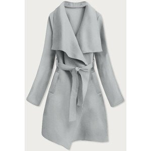 Šedý minimalistický dámský kabát 2 (747ART) šedá jedna velikost