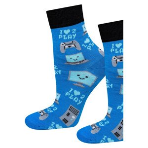 Dámské ponožky SOXO HIPSTER - Počítače modrá 35-40
