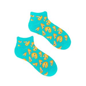 Yoclub Kotníkové ponožky Funny Cotton Patterns Colours SKS-0086U-B300 Tyrkysová 39-42