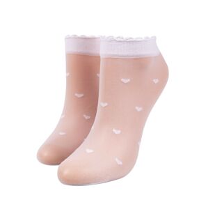 Yoclub Dívčí ponožky se vzorem 20 Den 2-Pack SKA-0080G-A420 White UNI
