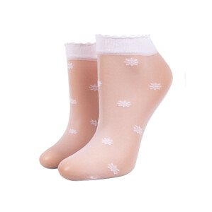 Yoclub Dívčí ponožky se vzorem 20 Den 2-Pack SKA-0080G-A520 White UNI