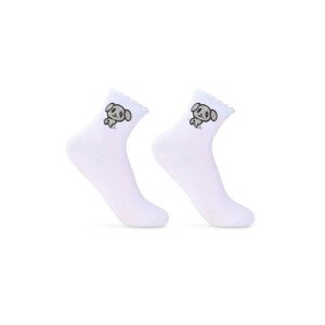 Ponožky s ozdobami SK-52 Bílá 30-35