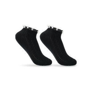Ponožky s ozdobami SK-55 černá 36-41