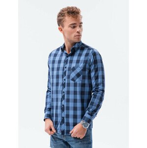 Pánská košile Ombre Shirt K282 Kostkovaná/modrá S