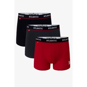 Pánské boxerky 3MH-042 černá-grafit-červená - Atlantic S