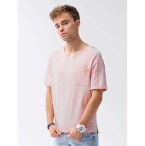 Ombre tričko S1386 Světle růžová M