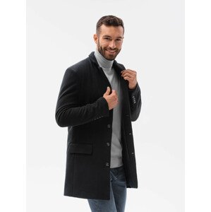 Pánský kabát Ombre Coat C432-1 Black L