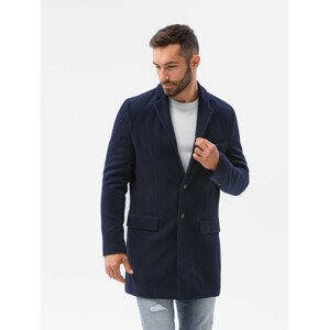 Pánský kabát Ombre Coat C432-1 Námořnická modř XL